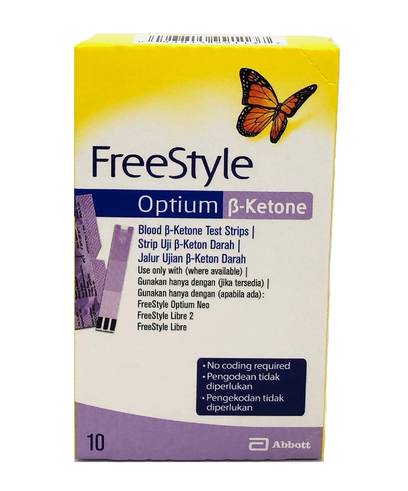 Abbott Optium Blood KETONE Test Strips 10 Tests urine-ketone-level-chart