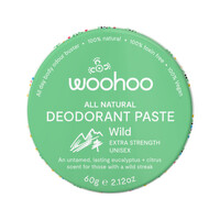 Woohoo Deodorant Paste Wild (Extra Strength Unisex) Tin 60g