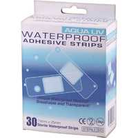 Aqua Liv Waterproof Adhesive Strips x 30 Pack