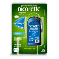 Nicorette Cooldrops Nicotine Lozenge 2mg 20 Lozenges Icy Mint