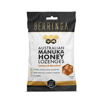 Berringa Australian Manuka Honey Lozenges Lemon Menthol 150g 