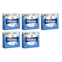 Kleenex Complete Clean White Toilet Tissue 9 Rolls [Bulk Buy 5 Pack]