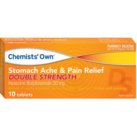 Chemists' Own Stomach Ache & Pain Relief Double Strength 10 Tablets  (S2)