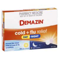 Demazin Cold & Flu + Cough Day & Night 24 Tablets (S2)