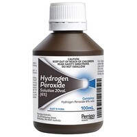 Perrigo Hydrogen Peroxide 20 Vol (6%) Solution 100ml [Australia Only]