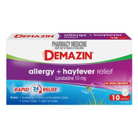 Demazin Allergy + Hayfever 10 Tablets (S2)