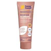 Cancer Council Face Day Wear CC Cream Medium Tint SPF50 50g