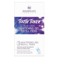 Designer White Tooth Toner Whitening Gel Refill Pens 3 Pack