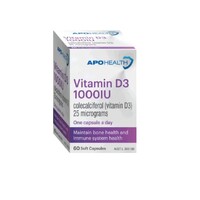 APOHealth Vitamin D3 1000IU 60 Capsules