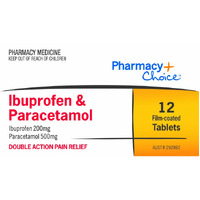 Pharmacy Choice Ibuprofen & Paracetamol 12 Tablets