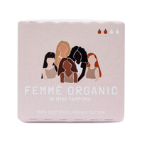 Femme Organic Organic Cotton Tampons Mini x 18 Pack