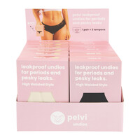 Pelvi Underwear Leakproof Full Brief Black & Beige Mixed Sizes [Bulk Buy 12 Units]