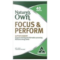 Nature's Own Focus & Perform for Energy + Memory 40 Tablets