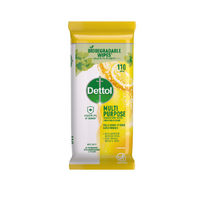 Dettol Multipurpose Disinfectant Cleaning Wipes Lemon 110 Pack