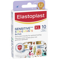 Elastoplast Sensitive Kids Plasters Xl For Wound Healing 10 Pack