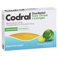 Codral Lime & Lemon Sore Throat Lozenges 36