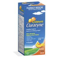 Claratyne Children's Hayfever & Allergy Relief Peach Syrup 150mL
