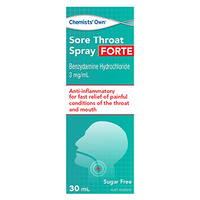 Chemists' Own Sore Throat Spray Forte 30ml