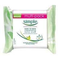 Simple Kind To Skin Cleansing Facial Wipes Value Pack (2 X 25 Wipes)