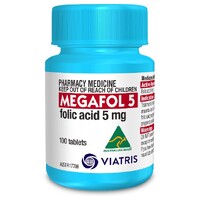 Megafol 5mg Folic Acid 100 Tablets  (S2)