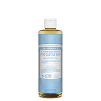 Dr. Bronner's Pure-Castile Soap Liquid (18-In-1 Hemp) Baby Unscented 473mL