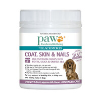 PAW By Blackmores Coat, Skin & Nails (Multivitamin Chews, approx 60) 300g