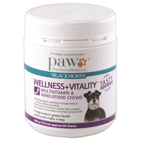 PAW By Blackmores Wellness + Vitality (Multivitamin & Wholefood Chews, approx 60) 300g