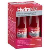 Hydralyte Liquid Strawberry Kiwi (4 x 250ml)