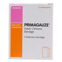 Primagauze Elastic Cohesive Bandage Unstretched 6cm X 2m 1 Roll