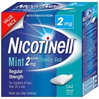 Nicotinell Mint Nicotine Chewing Gum 2mg Regular Strength 144 pieces