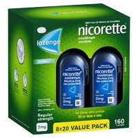 Nicorette Cooldrops Nicotine Lozenges 2mg 160 Icy Mint Value Pack