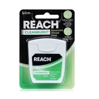 Reach Cleanburst Waxed Dental Floss 50m Spearmint Shed resistant