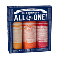 Dr. Bronner's Pure-Castile Soap Liquid Summer Lovin' 237ml x 3 Pack (Citrus, Rose & Tea Tree)