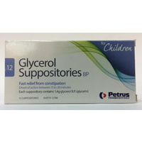 Glycerol Suppositories Children 1.4g x 12