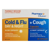 Pharmacy Choice Cold & Flu + Cough 36 Day & 12 Night Capsules (S2)