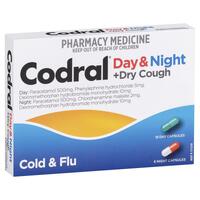 Codral Cold & Flu + Cough Day & Night 24 Capsules (S2)
