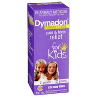 Dymadon Pain & Fever Relief for Kids 2 years - 12 years 100mL Orange Flavour (S2) 