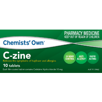 Chemists' Own C-Zine 10mg 10 Tabs (S2)