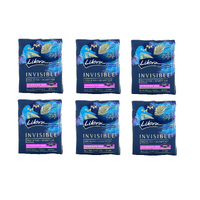 Libra Invisible Pads Goodnights With Wings 10 Pack [Bulk Buy 6 Units]