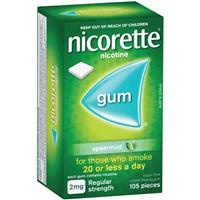 Nicorette Gum 2mg Spearmint 105 Pieces