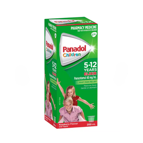 Panadol Children's Elixir 5-12 Years 200mL Raspberry (S2)