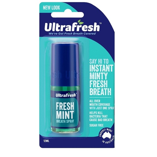 Ultrafresh FreshMint Breath Spray 12mL | Fresh Mint Sugar Free