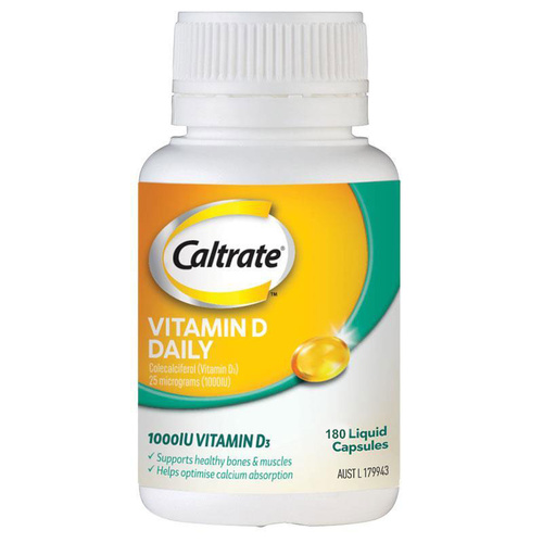 Caltrate Vitamin D 1000 IU Capsules 180