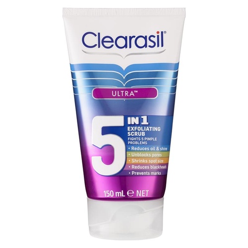 Clearasil Ultra 5 In 1 Exfoliating Scrub 150mL