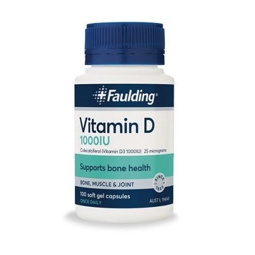 Faulding Remedies Vitamin D 1000IU | 100 Soft Gel Capsules