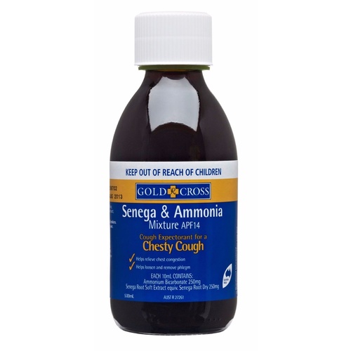 Gold Cross Senega & Ammonia 500mL for Chesty Cough