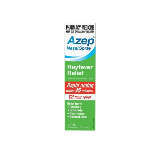 Azep Nasal Spray | Hayfever Relief | Azelastine Hydrochloride 0.1% (S2)