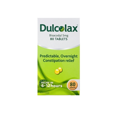 Dulcolax 5mg 80 Tablets Constipation Relief