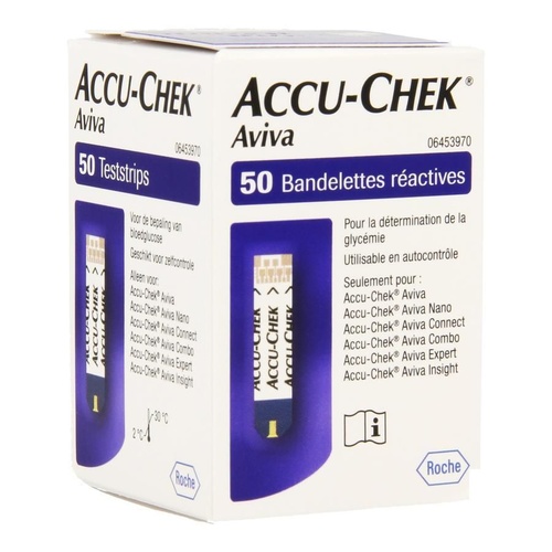 Roche Accu Chek Aviva Blood Glucose Test Strips (50 Tests)