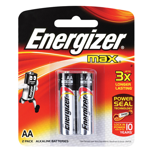 Energizer Max AA Alkaline Batteries 2 Pack